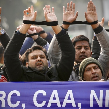 Protesters demonstrate against the Citizenship Amendment Act in New Delhi, India